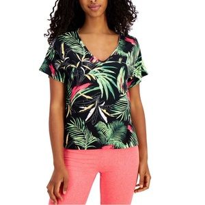Ideology Palm-Print T-Shirt - Women size XS